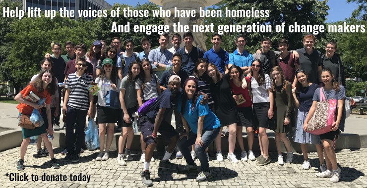 Help lift up the voices of those who have been homeless and engage the next generation of change makers. - Photo of the volunteers.