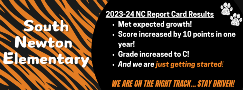 2023-24 NC Report Card Results Met expected growth! Score increased by 10 points in one year!   Grade increased to C! And we are just getting started!