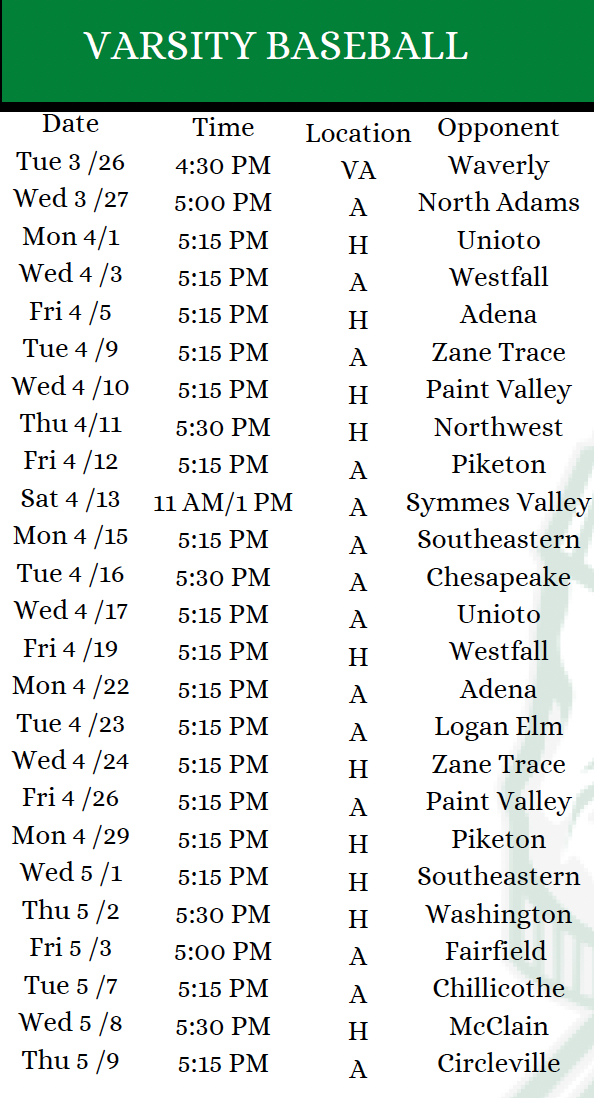 Schedule