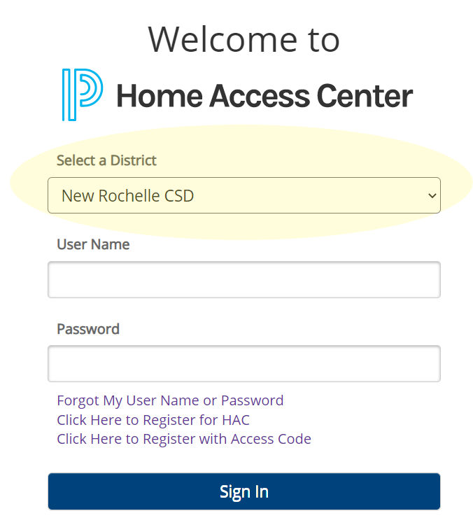 home access center username