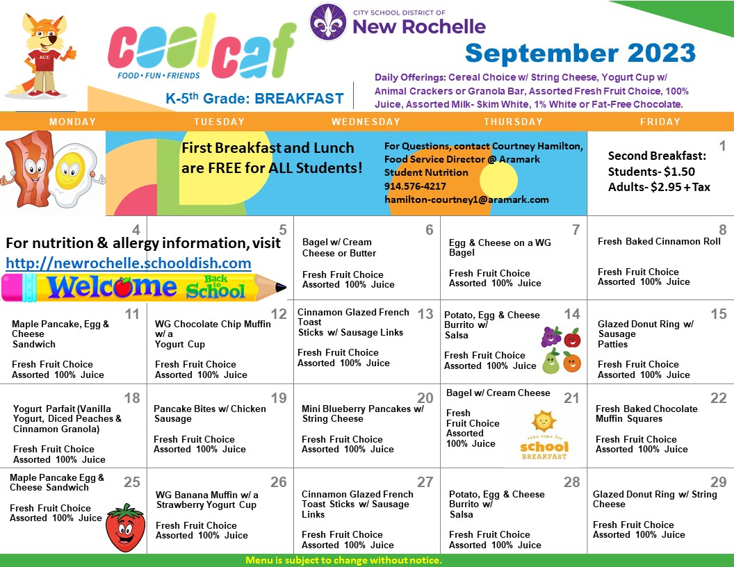 es breakfsat menu