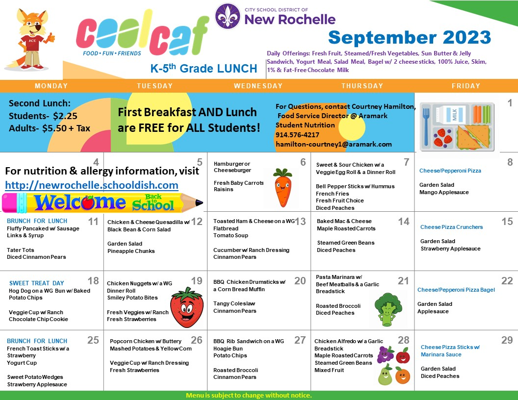 es lunch menu