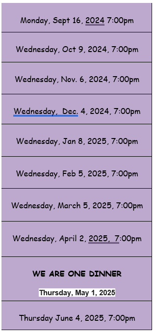 Septa Meeting Dates