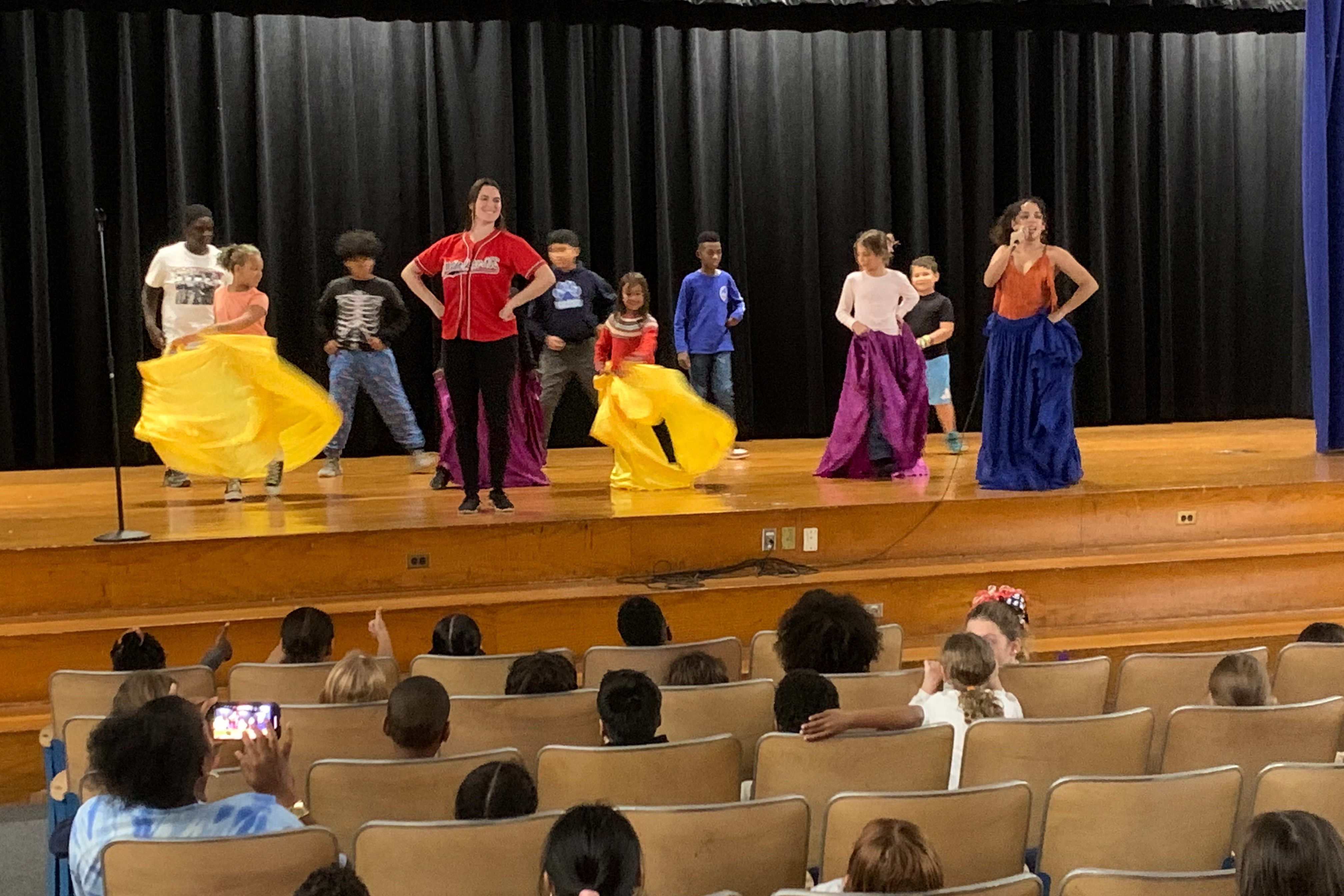 Students attend a Rhythms of the Americas assembly