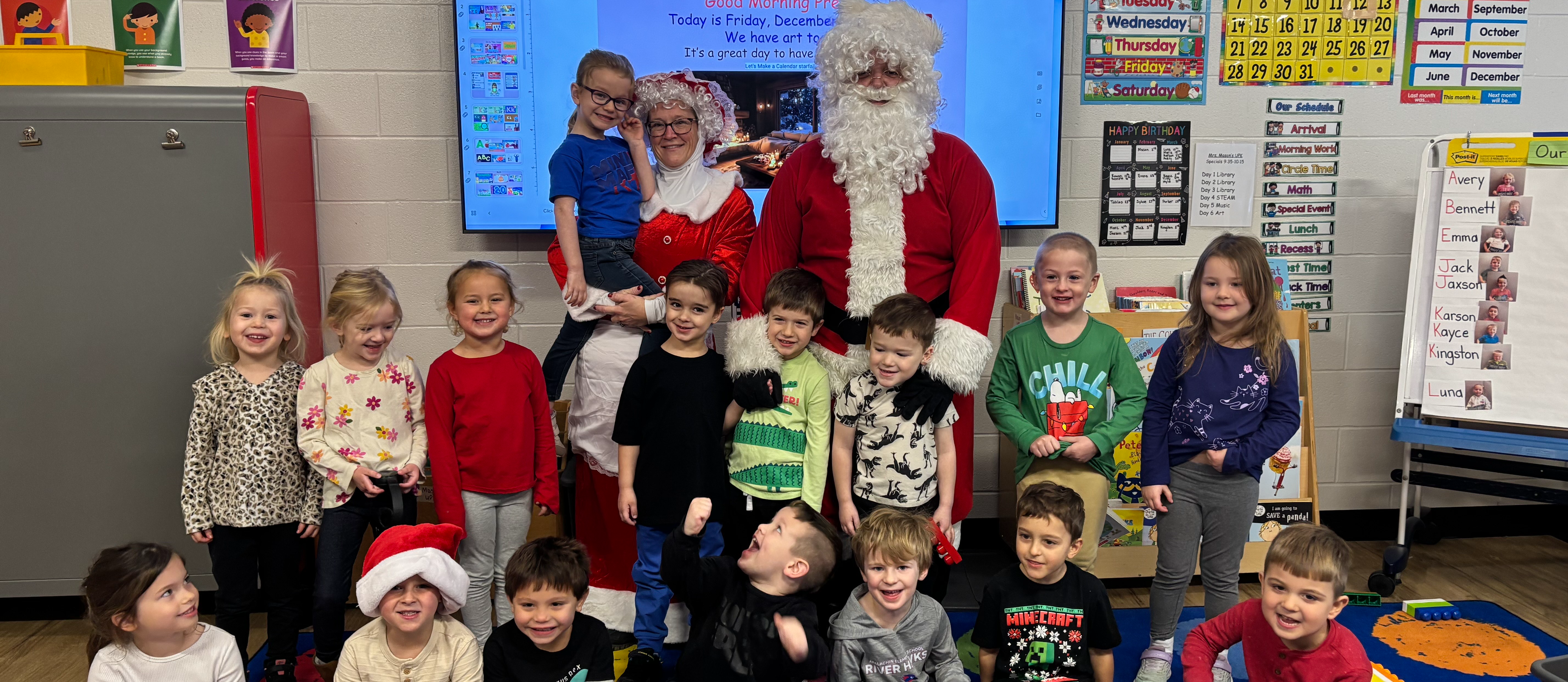 Santa Visits AES UPK