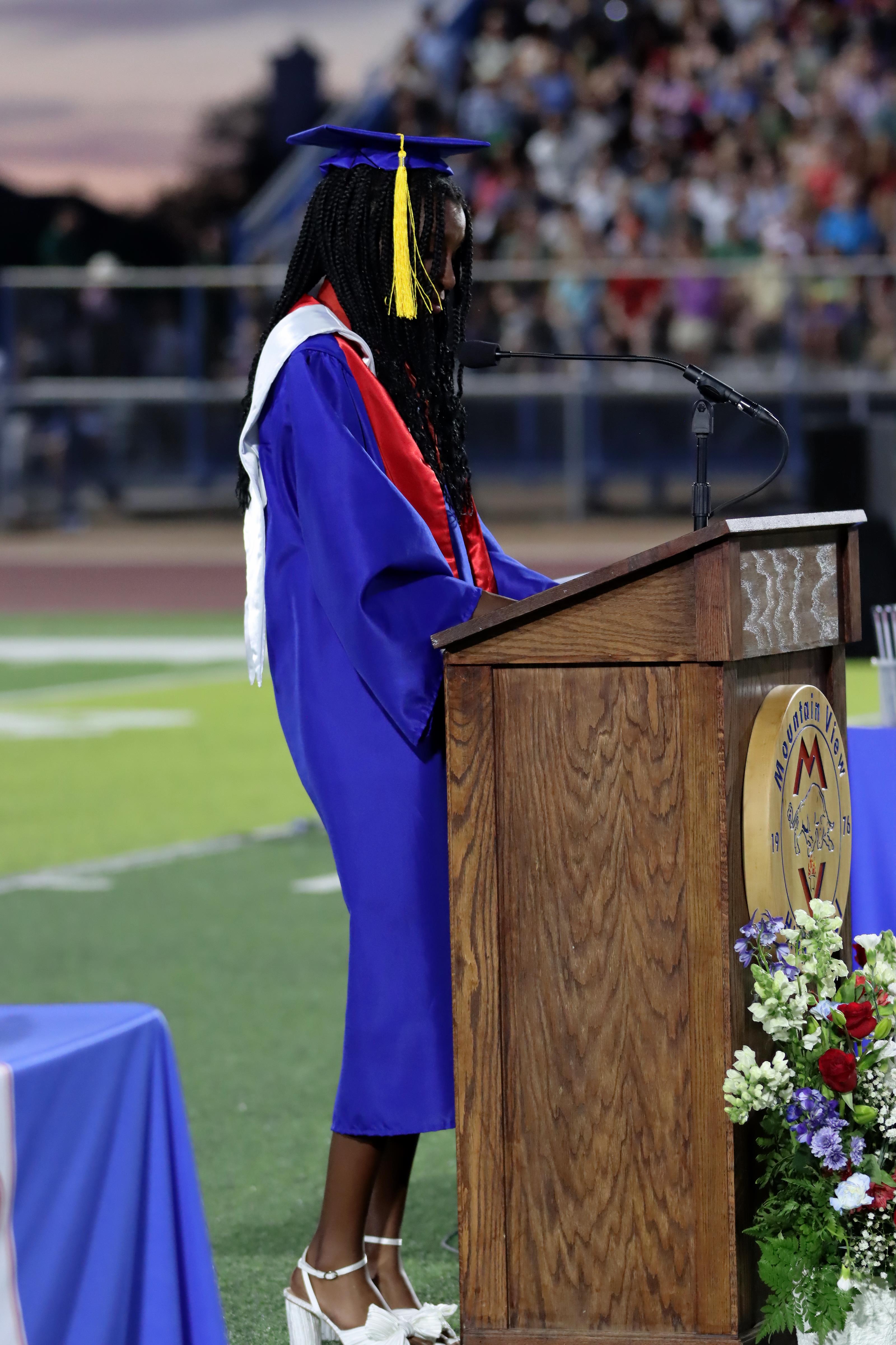 Student speaker at graduation