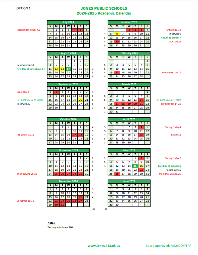 JPS calendar