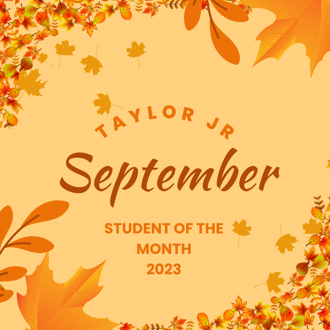 Taylor Jr High September 2023 Student of the Month