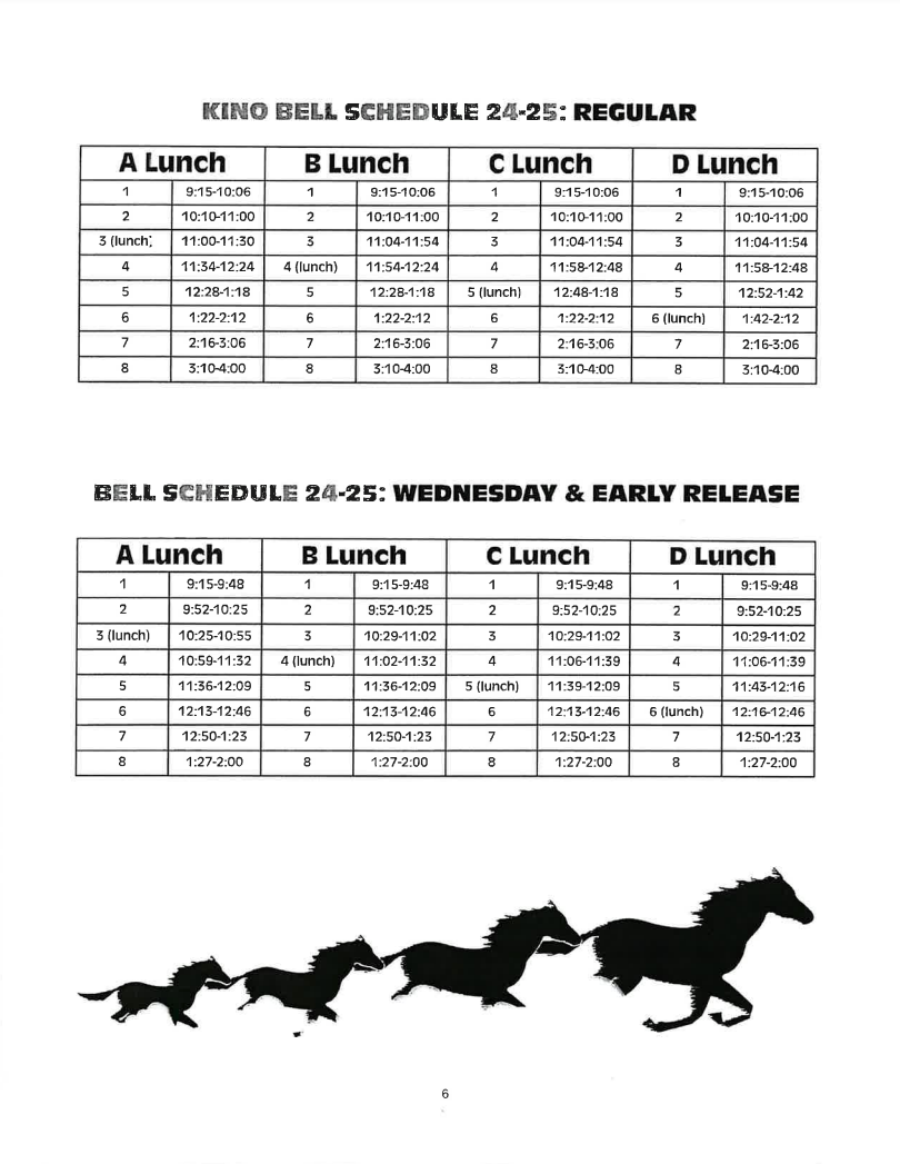 Bell schedule 