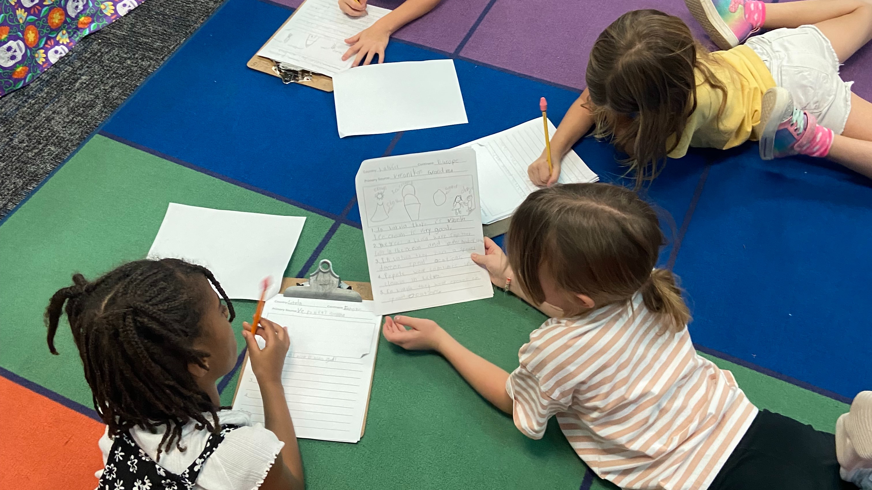 students working together in a classroom