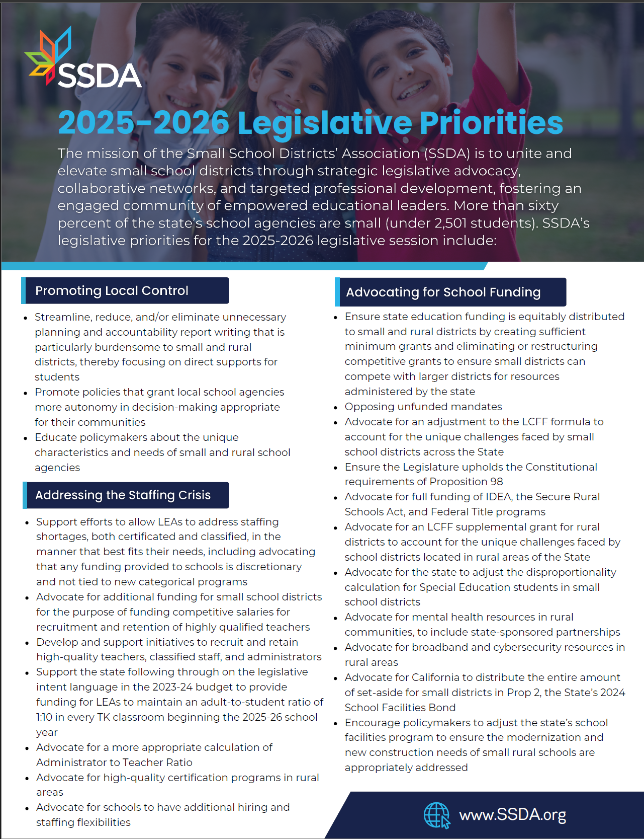 Legislative Priorities Flier 2025