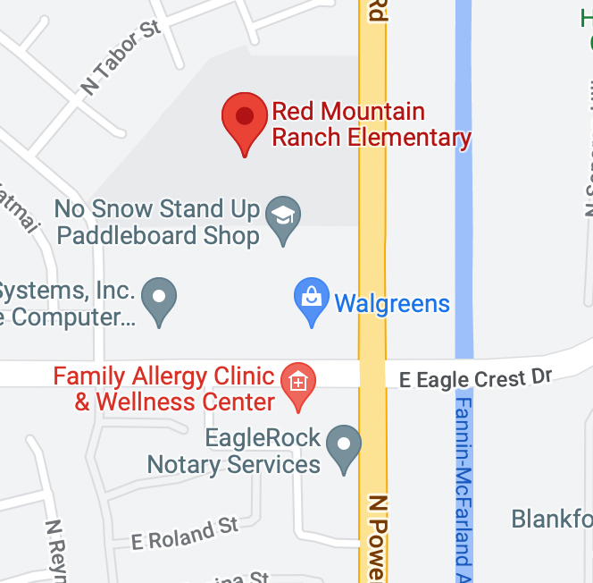 map of red mountain ranch elementary  location