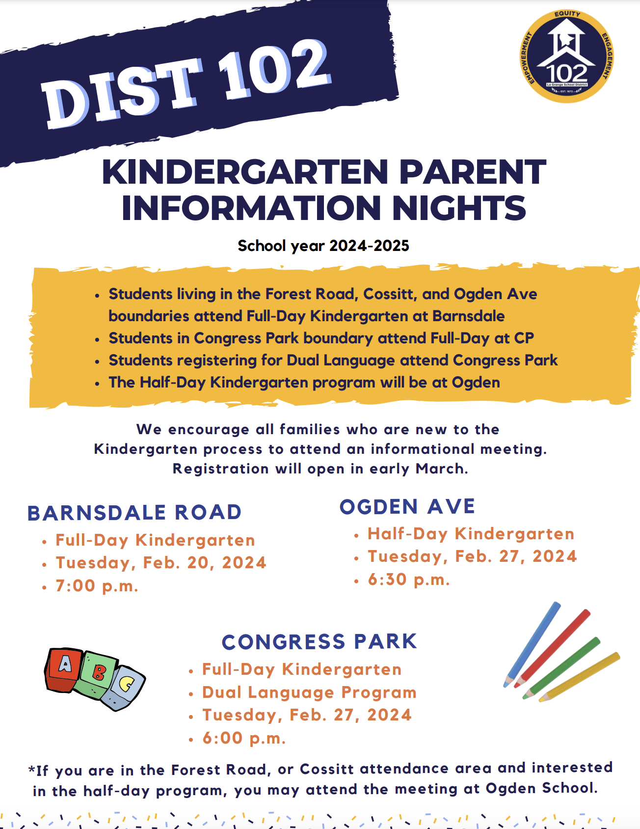 kinder info nite