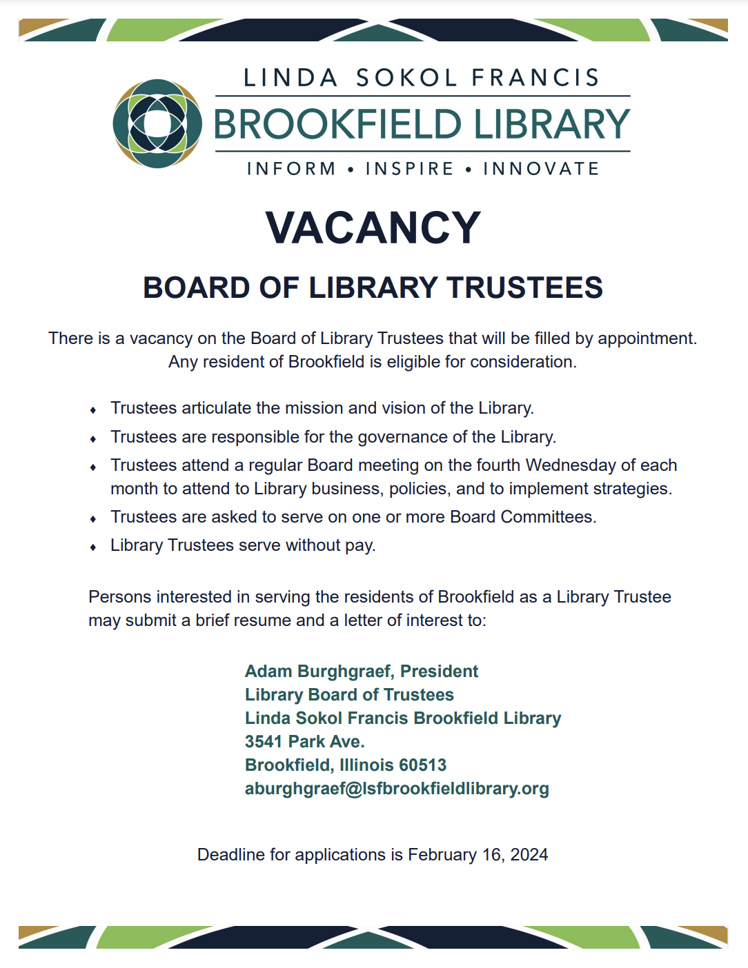 library vacancy