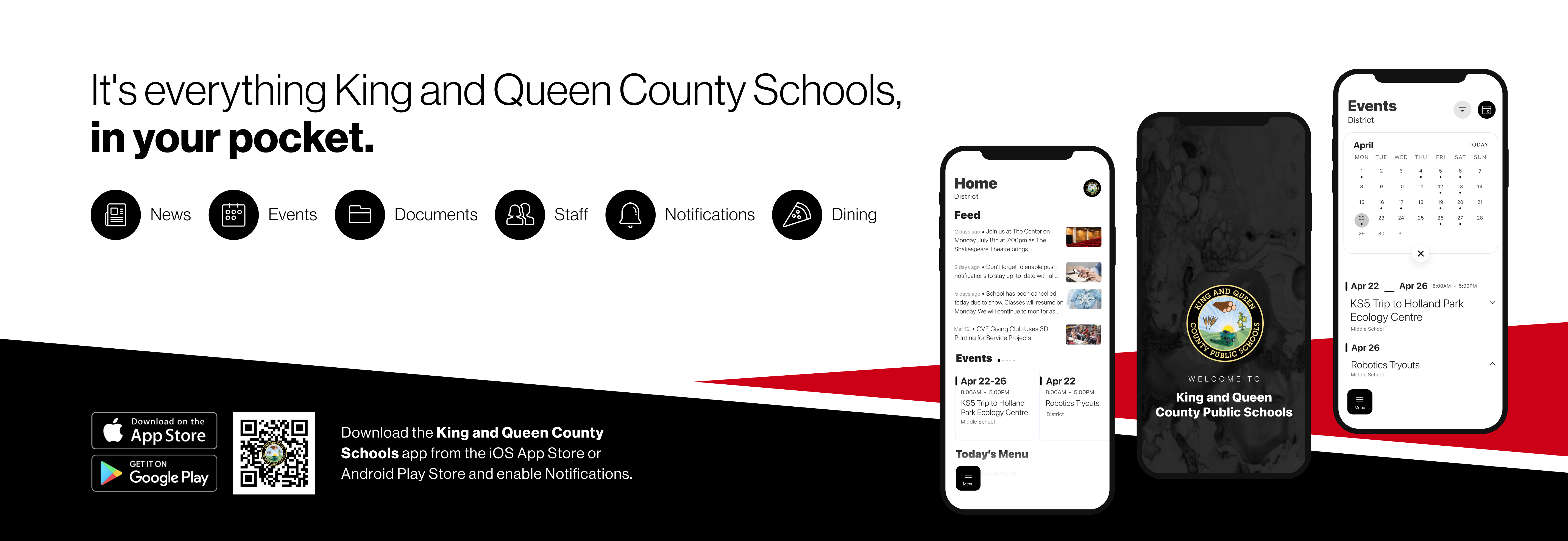 It’s everything King and Queen County Schools, in your pocket.