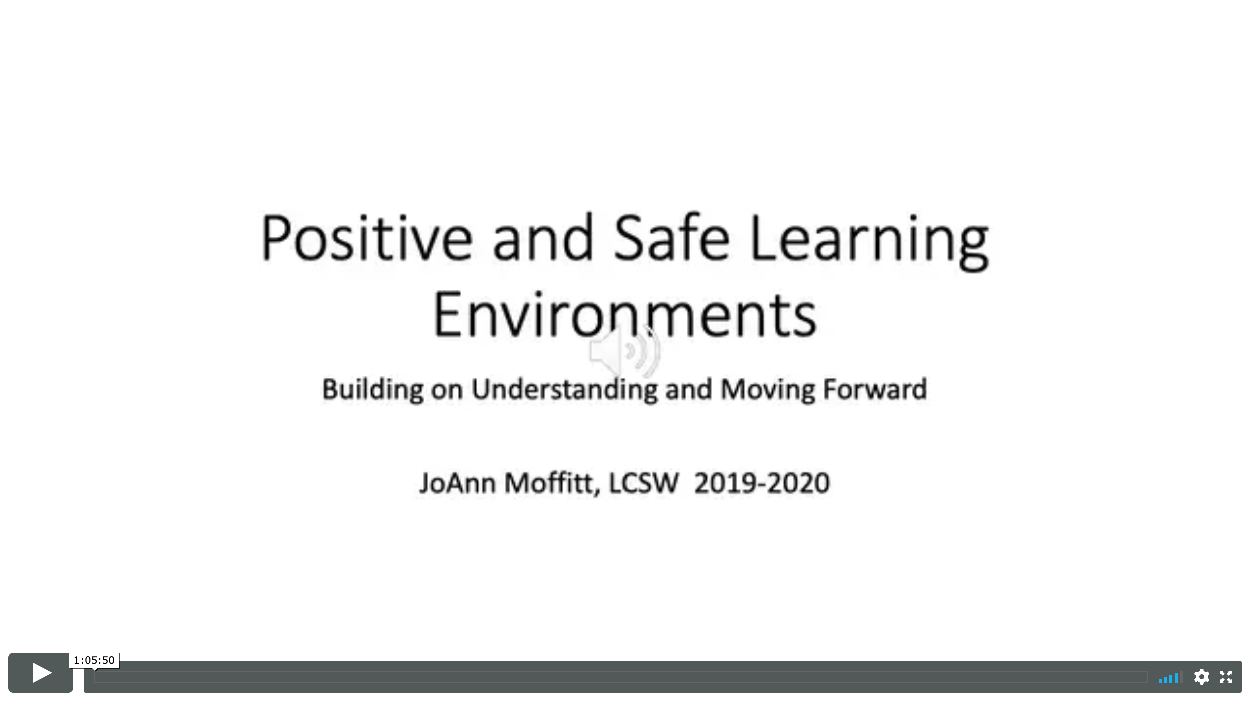Positive and Safe Learning Environments