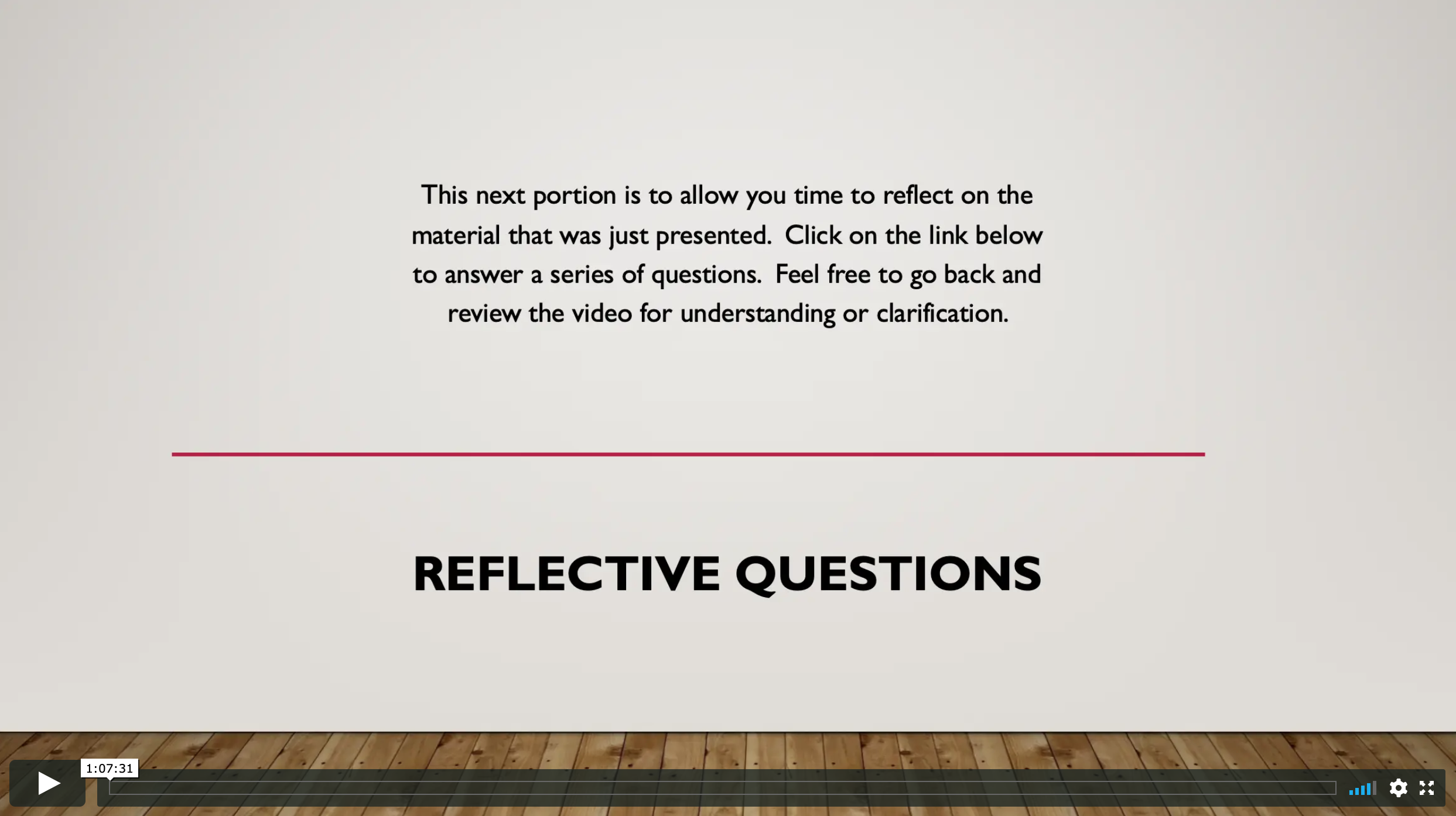 Reflective Questions