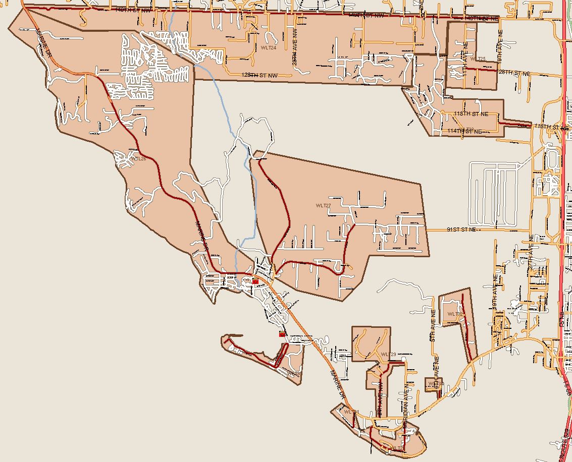 West of I-5 limited map