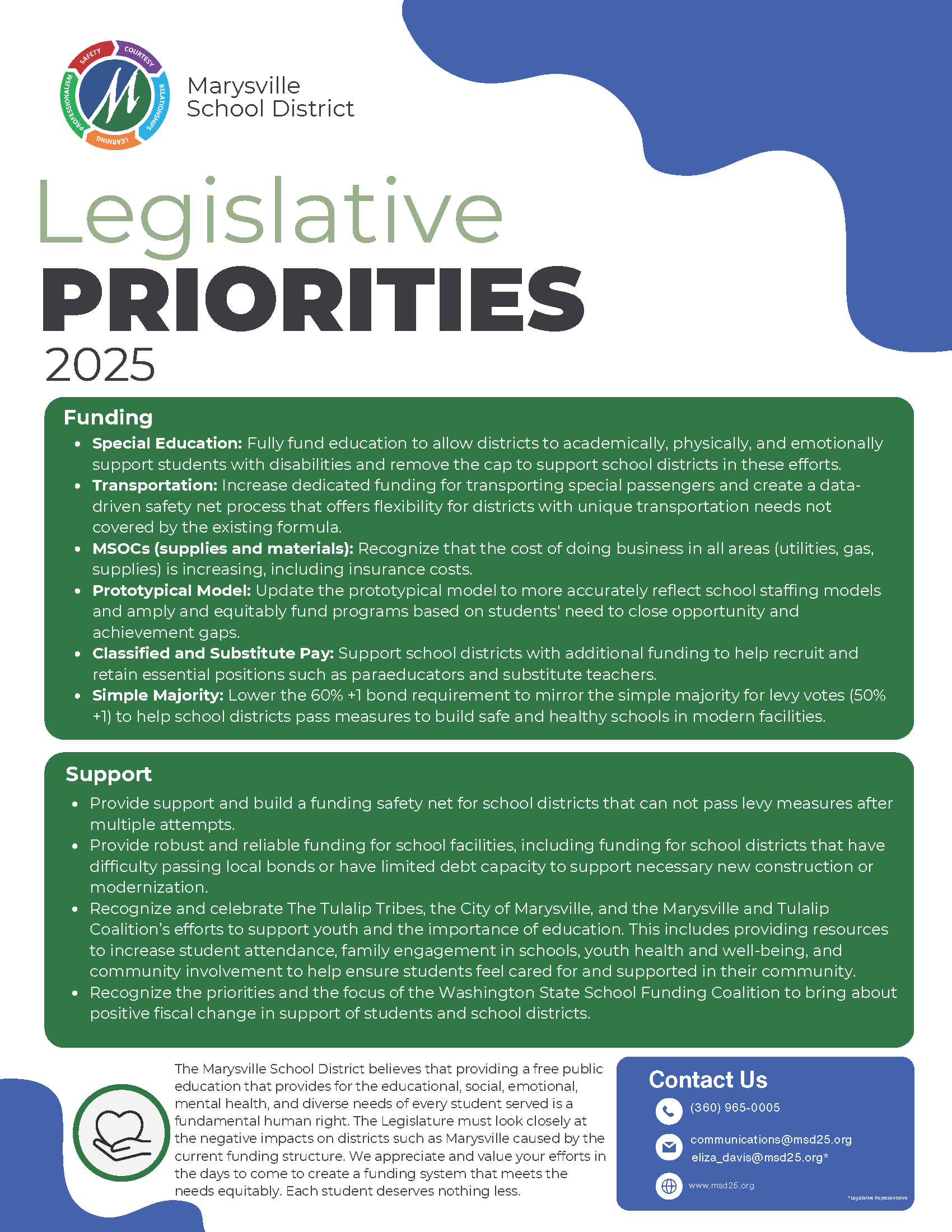 Legislative Priorities