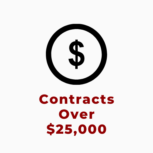 contracts over $25,000