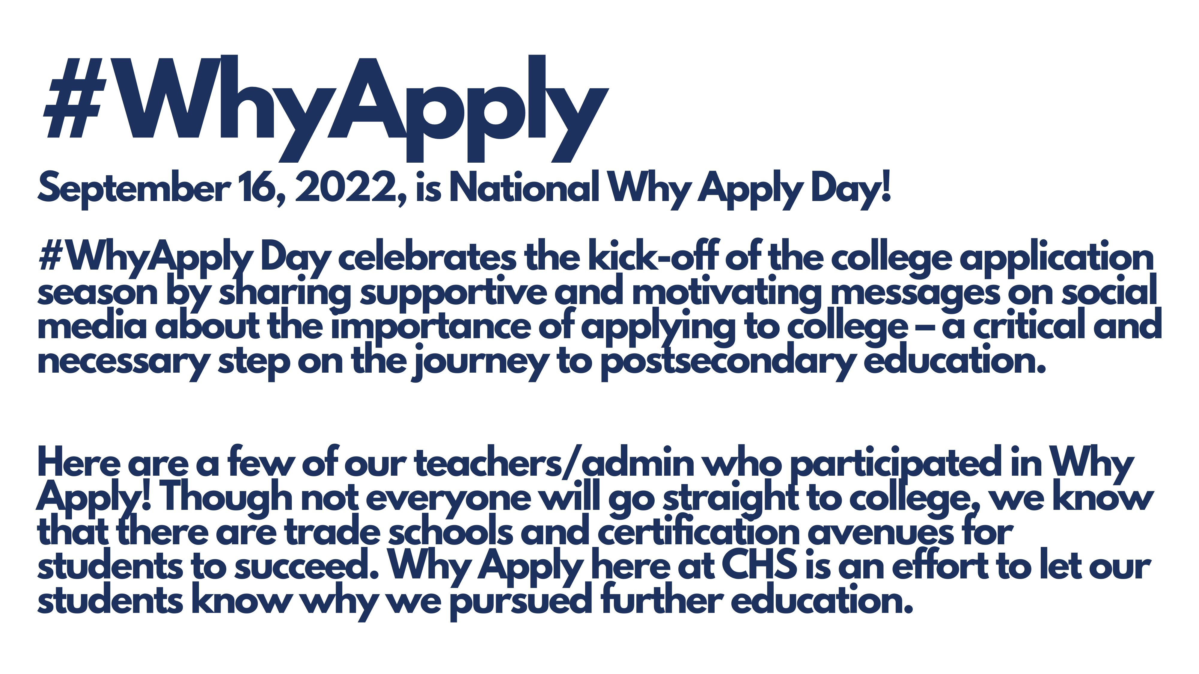 what is why apply
