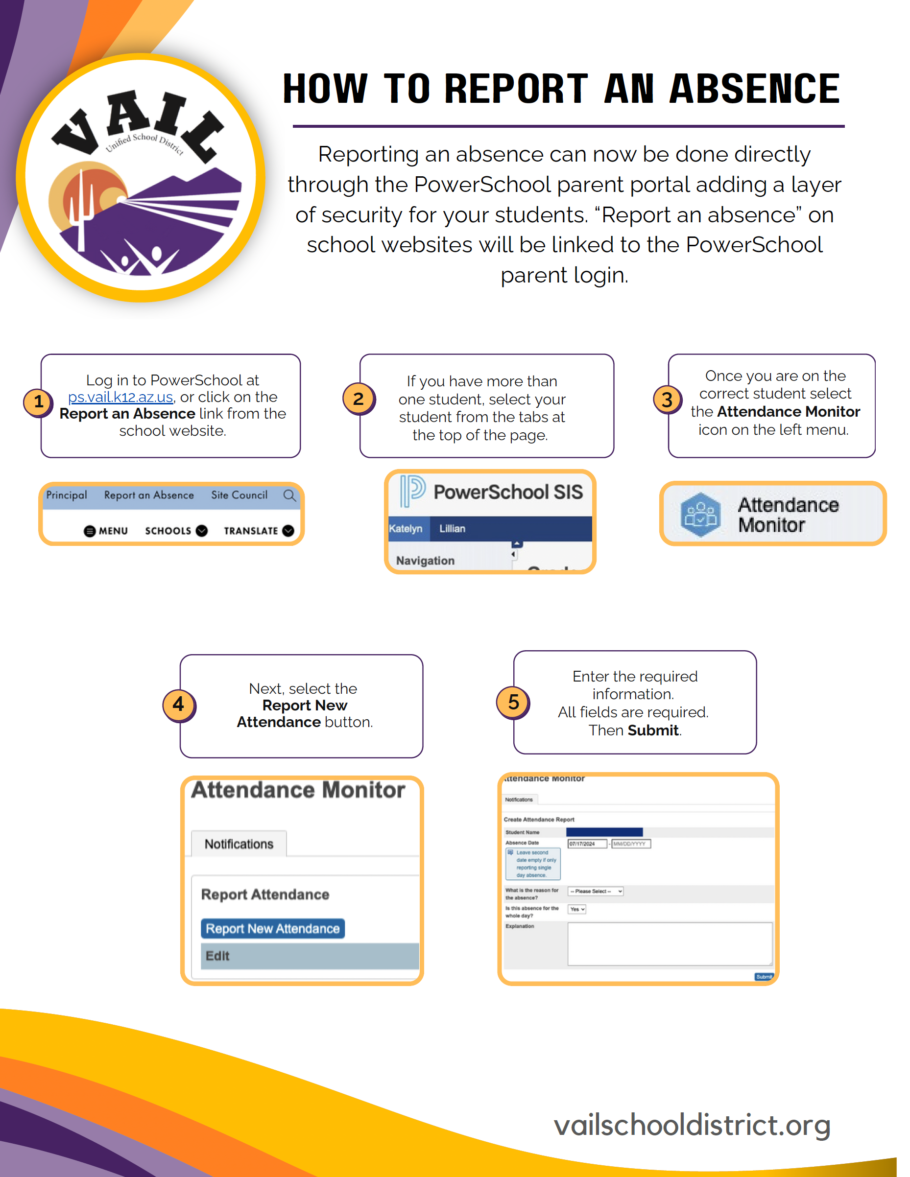 Reporting an Absence Instructions - Please click for PDF Version.