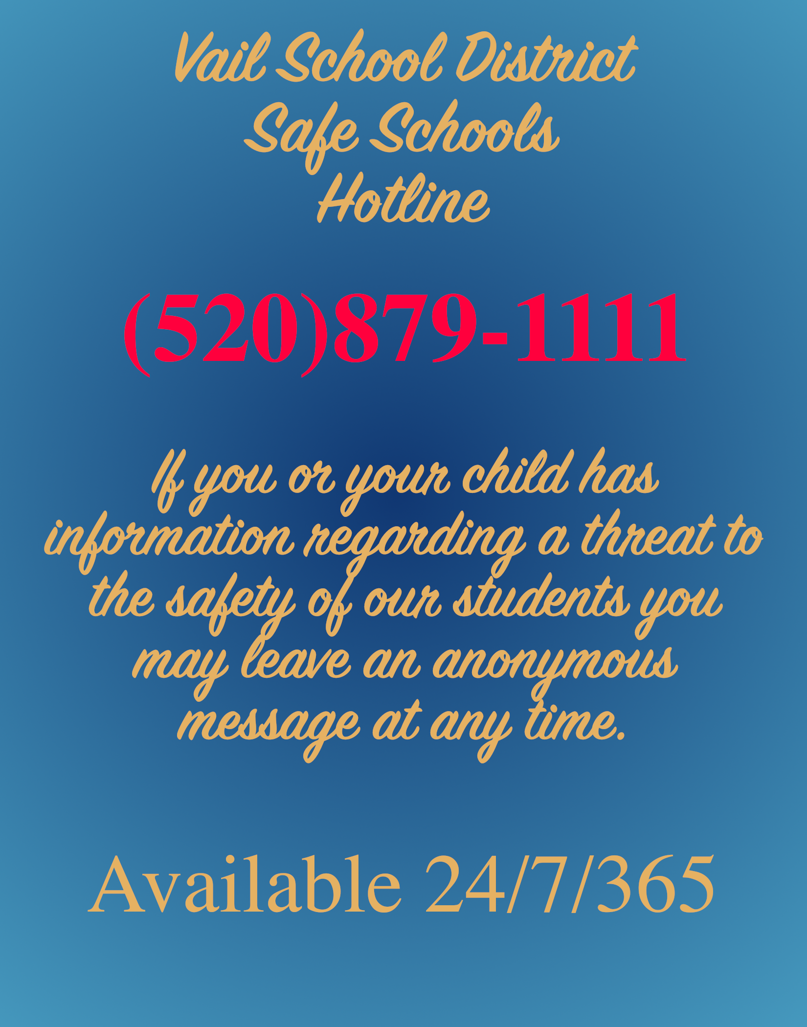 Safe Schools Hotline