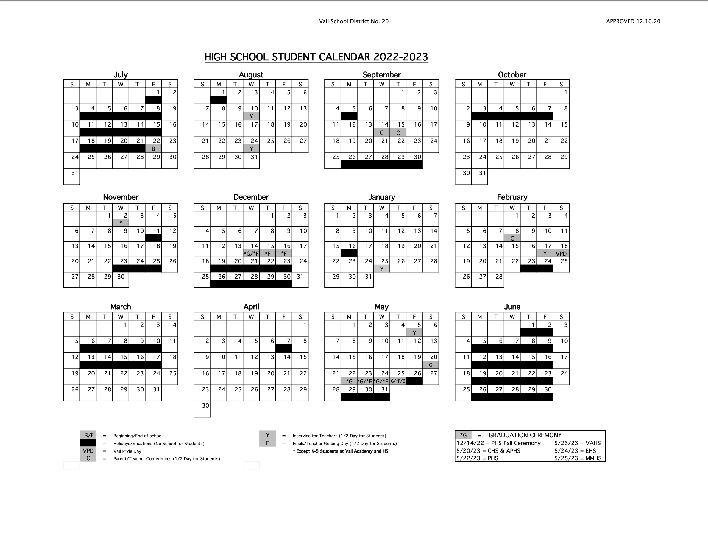 Calendars + Daily Schedules Corona Foothills Middle School