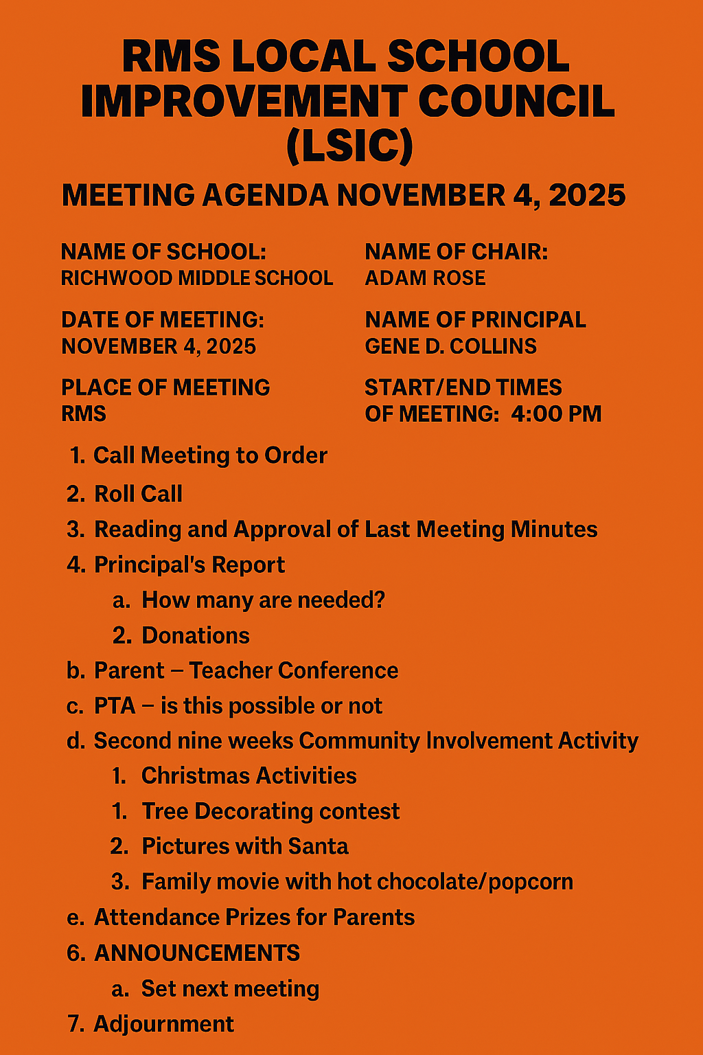 Local School Improvement Council (LSIC)