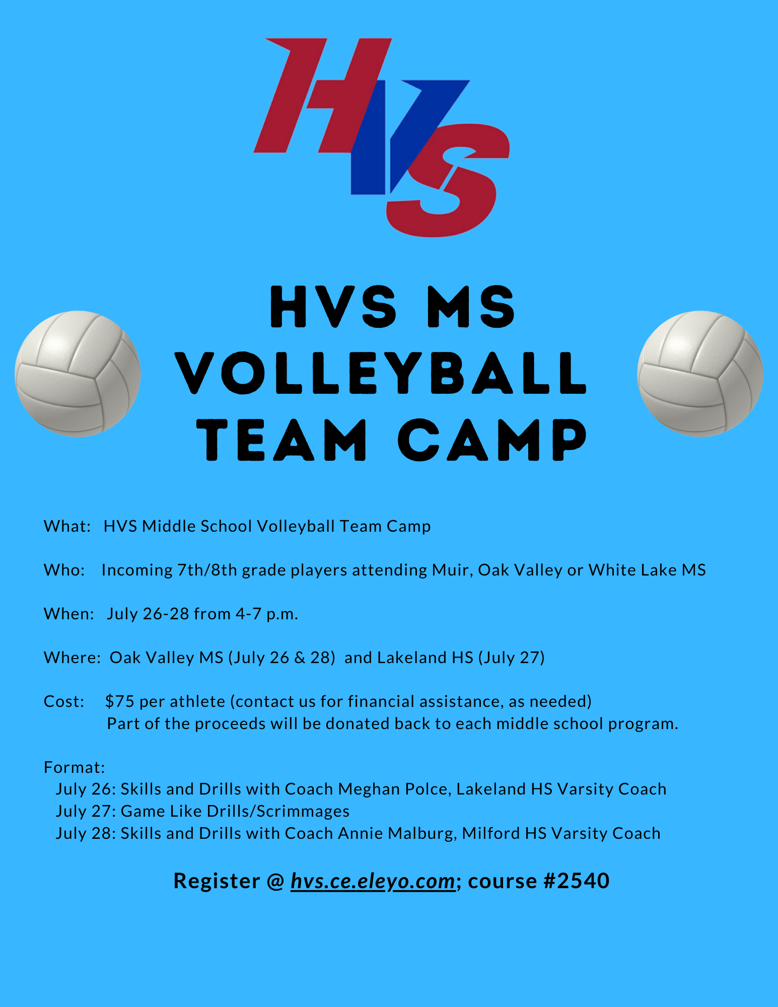 HV Recreation Volleyball Camp