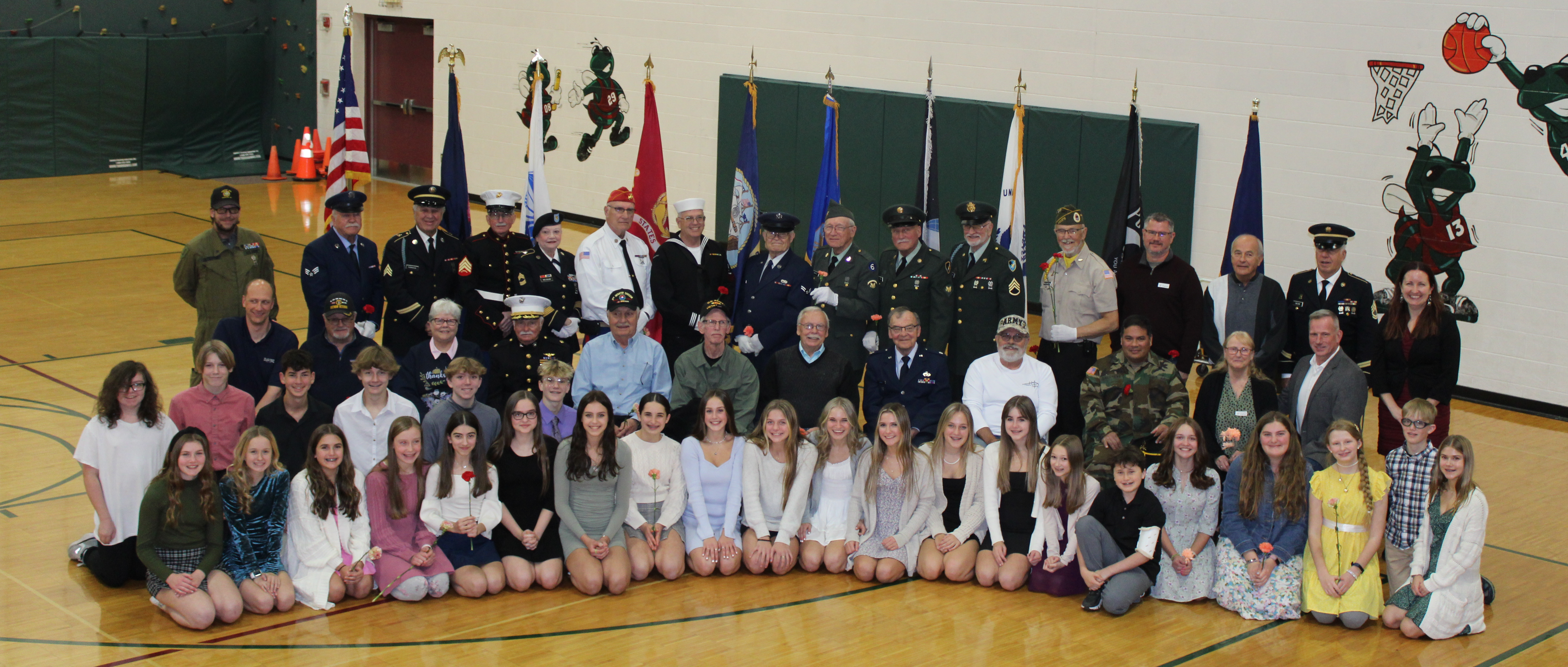 Veterans with leadership students