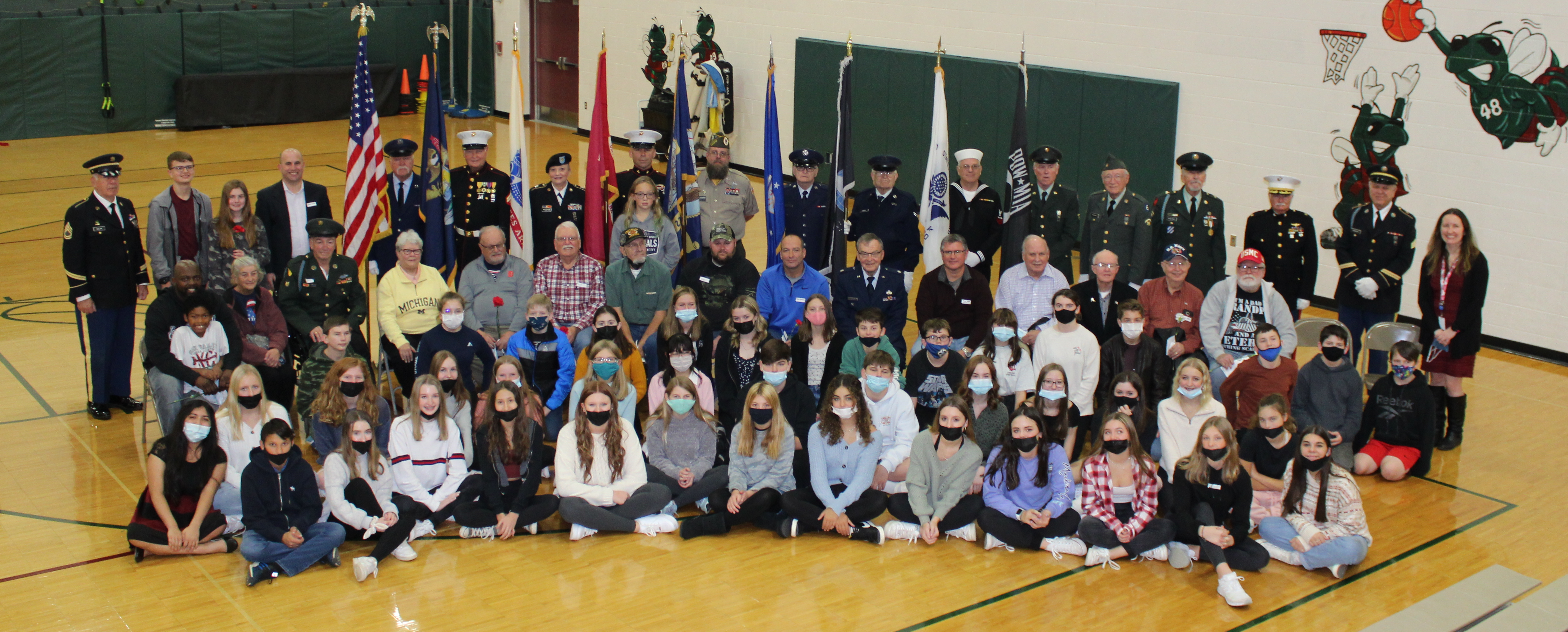 Veterans with leadership students