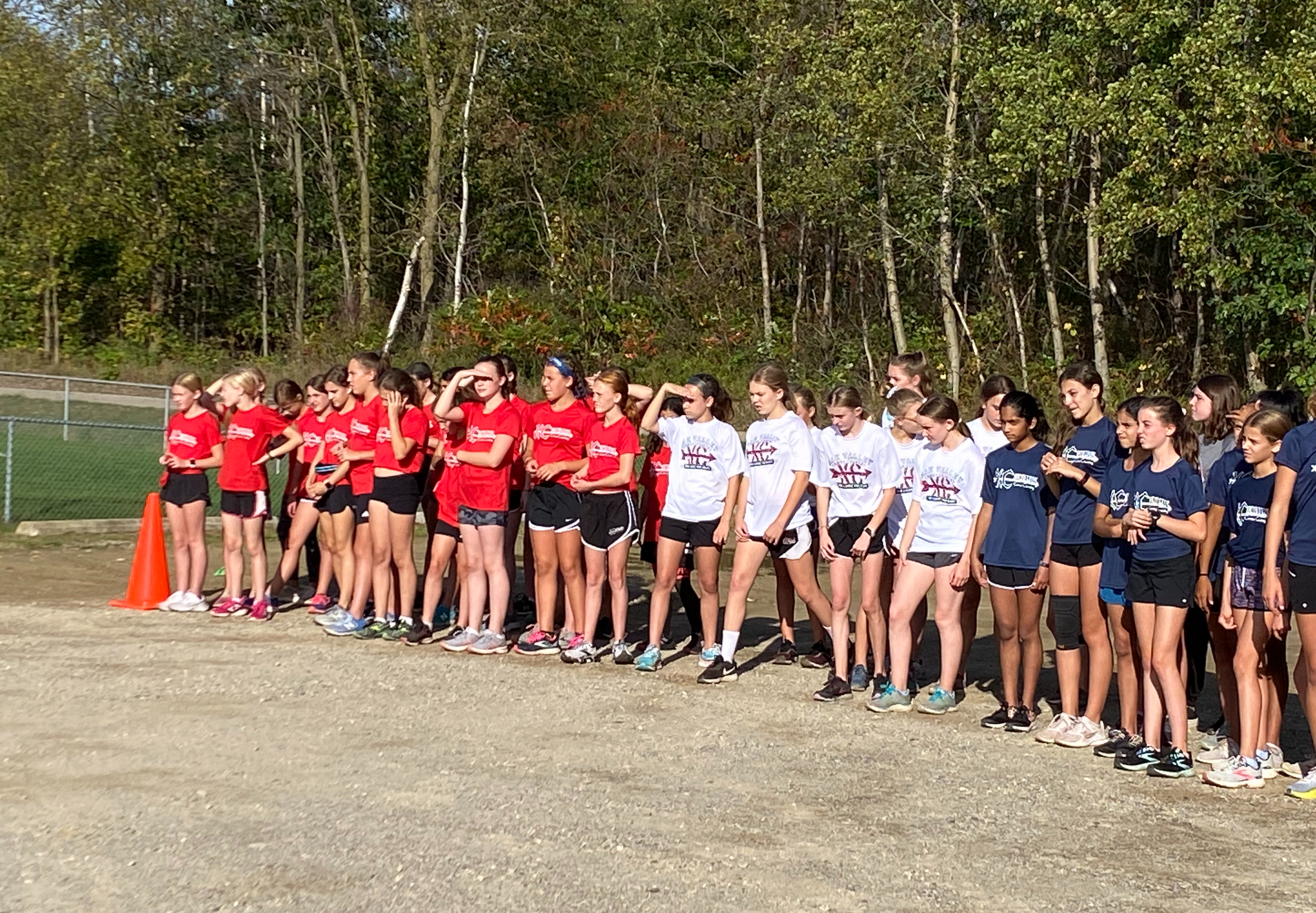 Cross Country runners at starting line