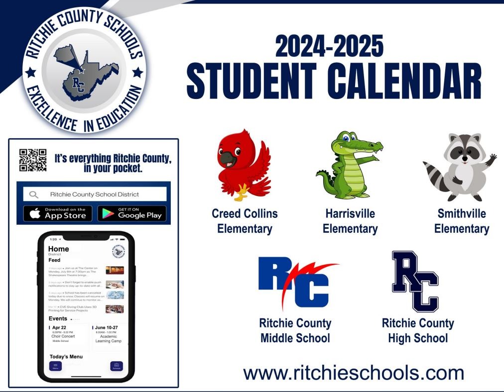 Ritchie county schools 24-25 student calendar