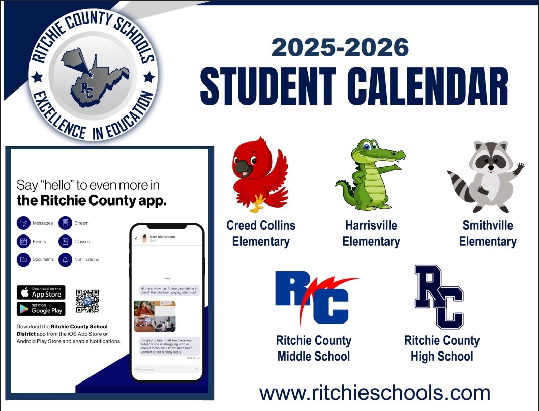 Ritchie county schools 25-26 student calendar