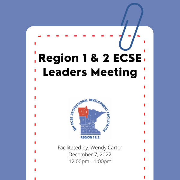 ECSE Leaders Meeting December