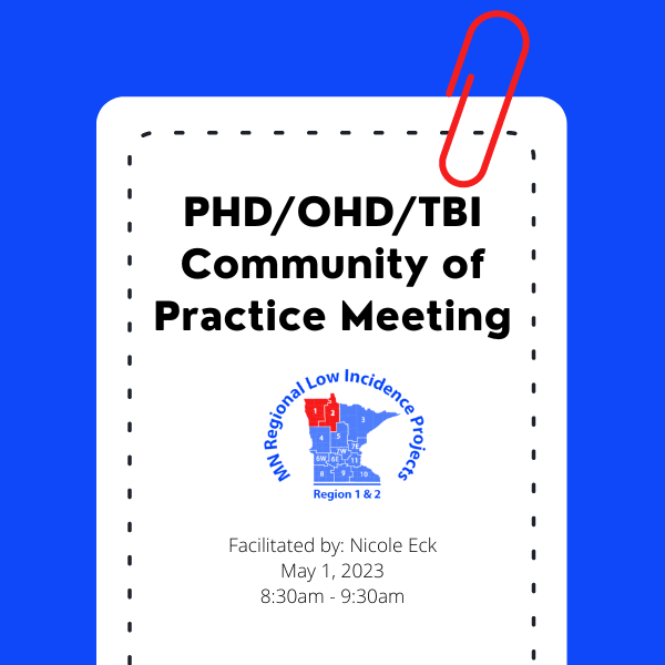 PHD/OHD/TBI COP Meeting 5/1/23