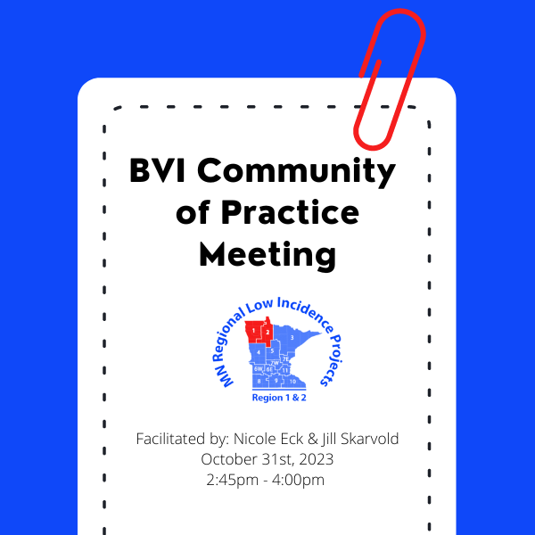 Region 1, 2, 4 BVI community of practice meeting 10/31/23