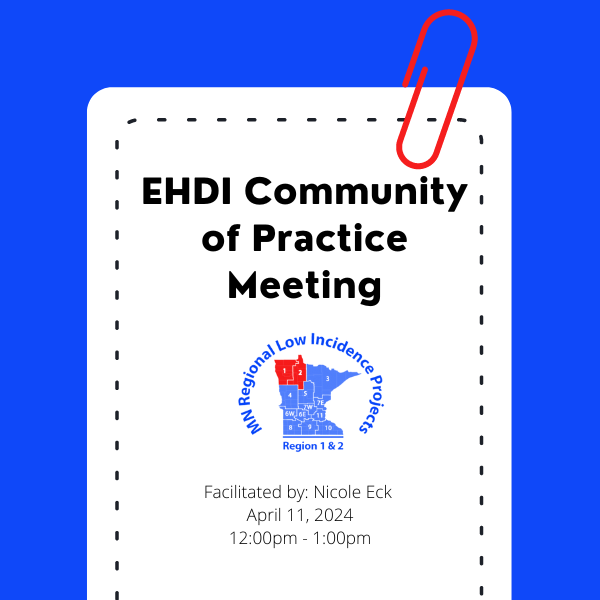 Early Hearing Detection and Intervention Community of practice meeting 04/11/2024