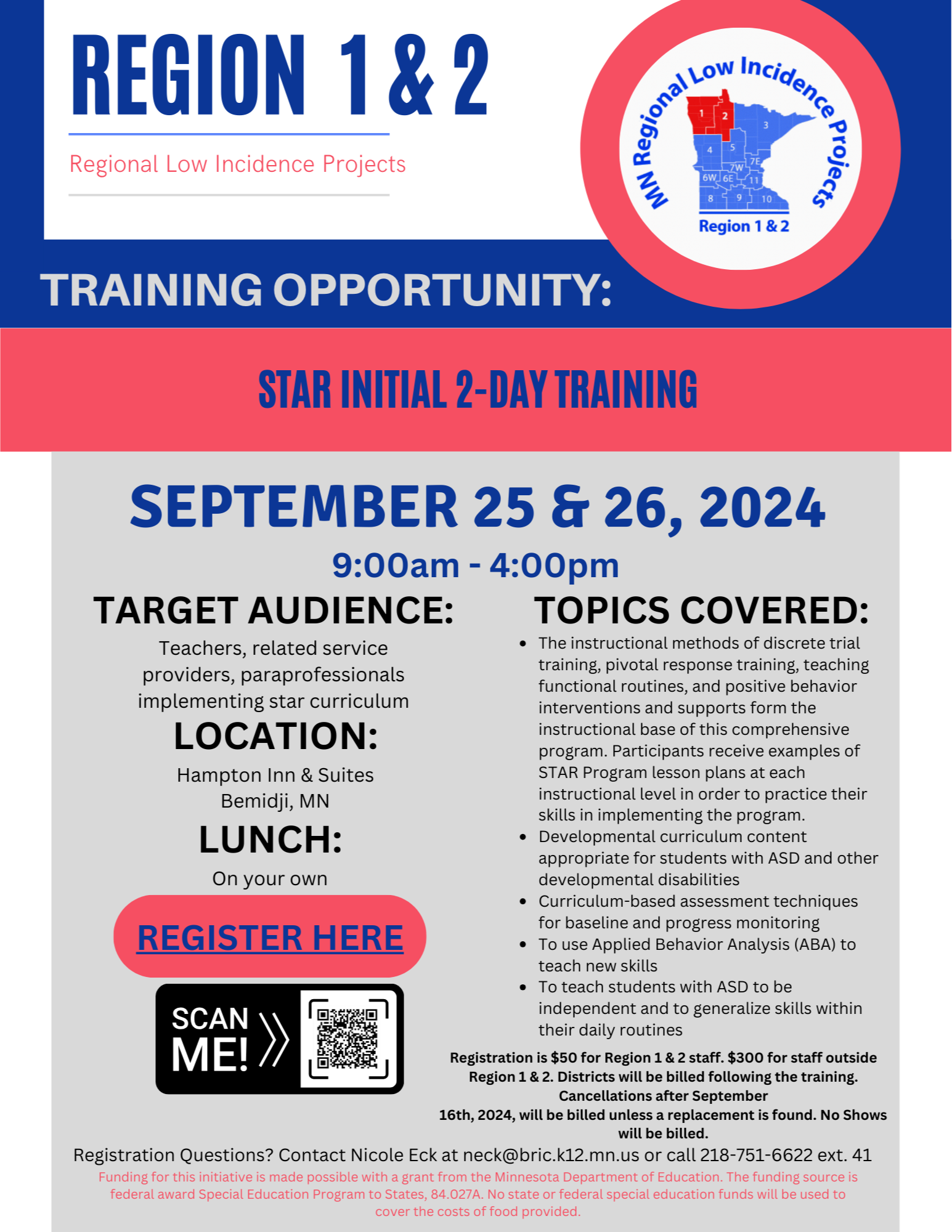 STAR 2-DAY Training SEPTEMBER 25TH & 26TH 2024