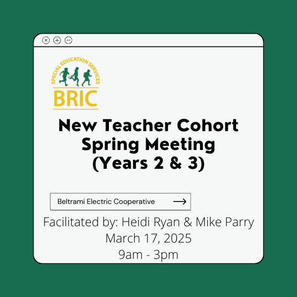 New Teacher Cohort Spring Meeting 3.17.25