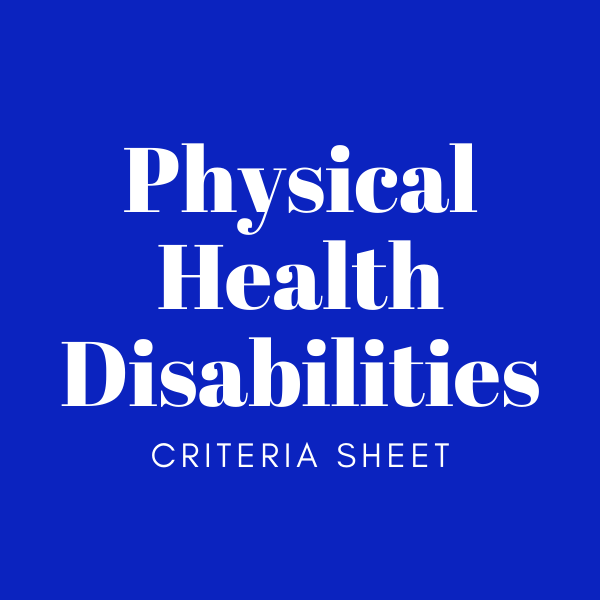 Physical Health Disabilities
