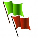 red and green flags