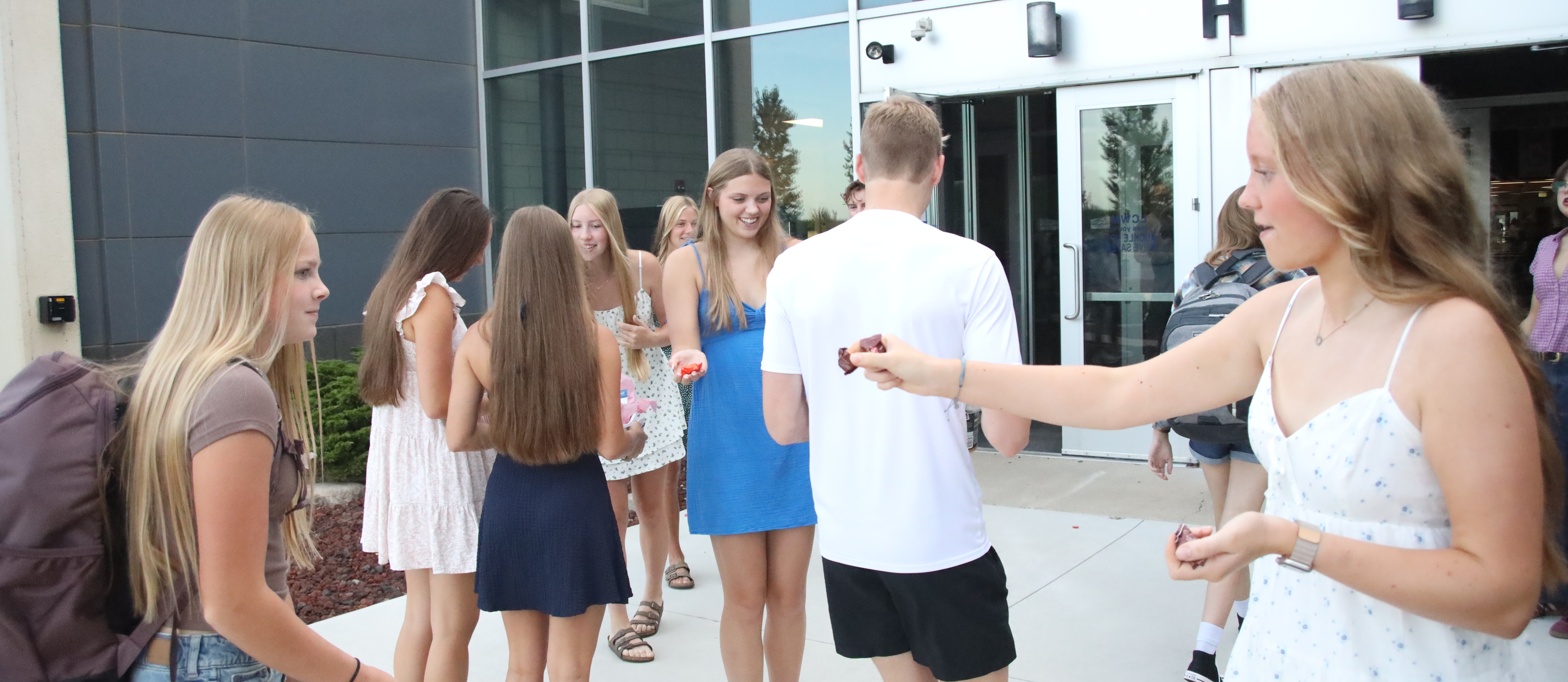 Students entering school 
