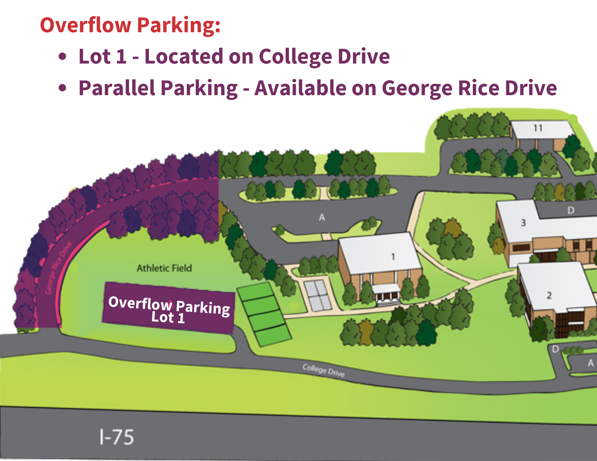 Overflow parking map