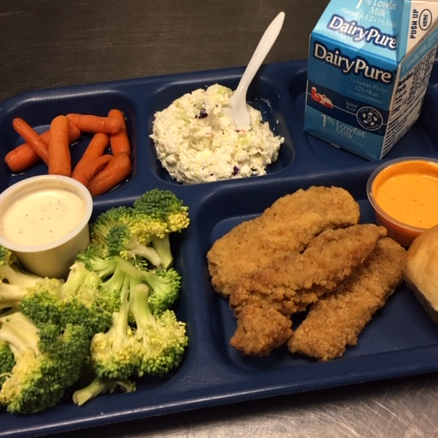 Chicken tenders lunch tray