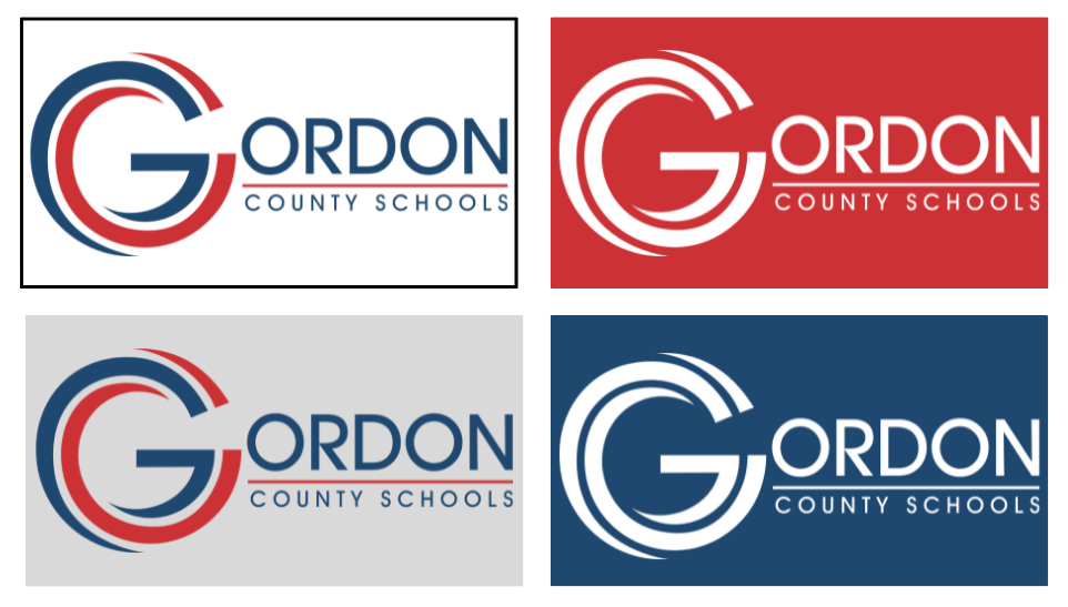 Logo Versioning - Gordon County Schools Logos in Different Colors
