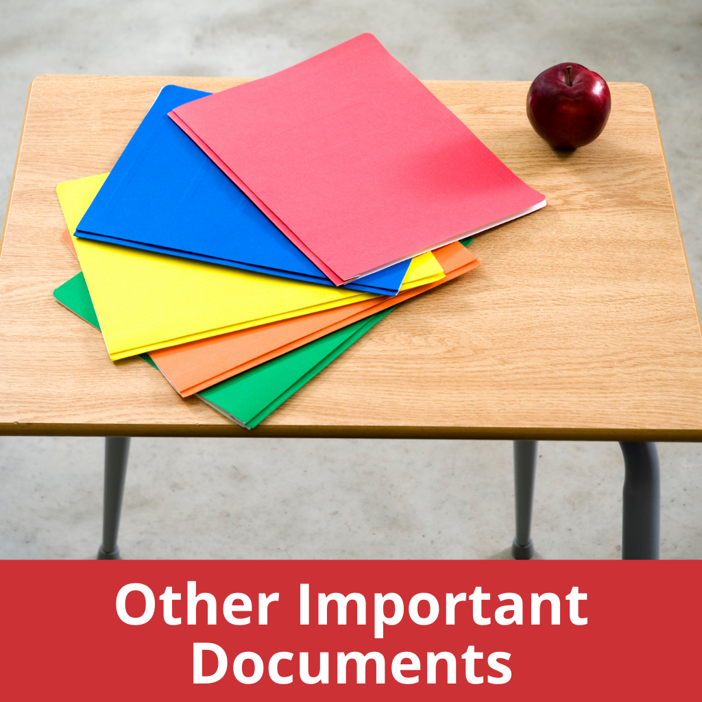 Other Important Documents: Picture of folders on a desk