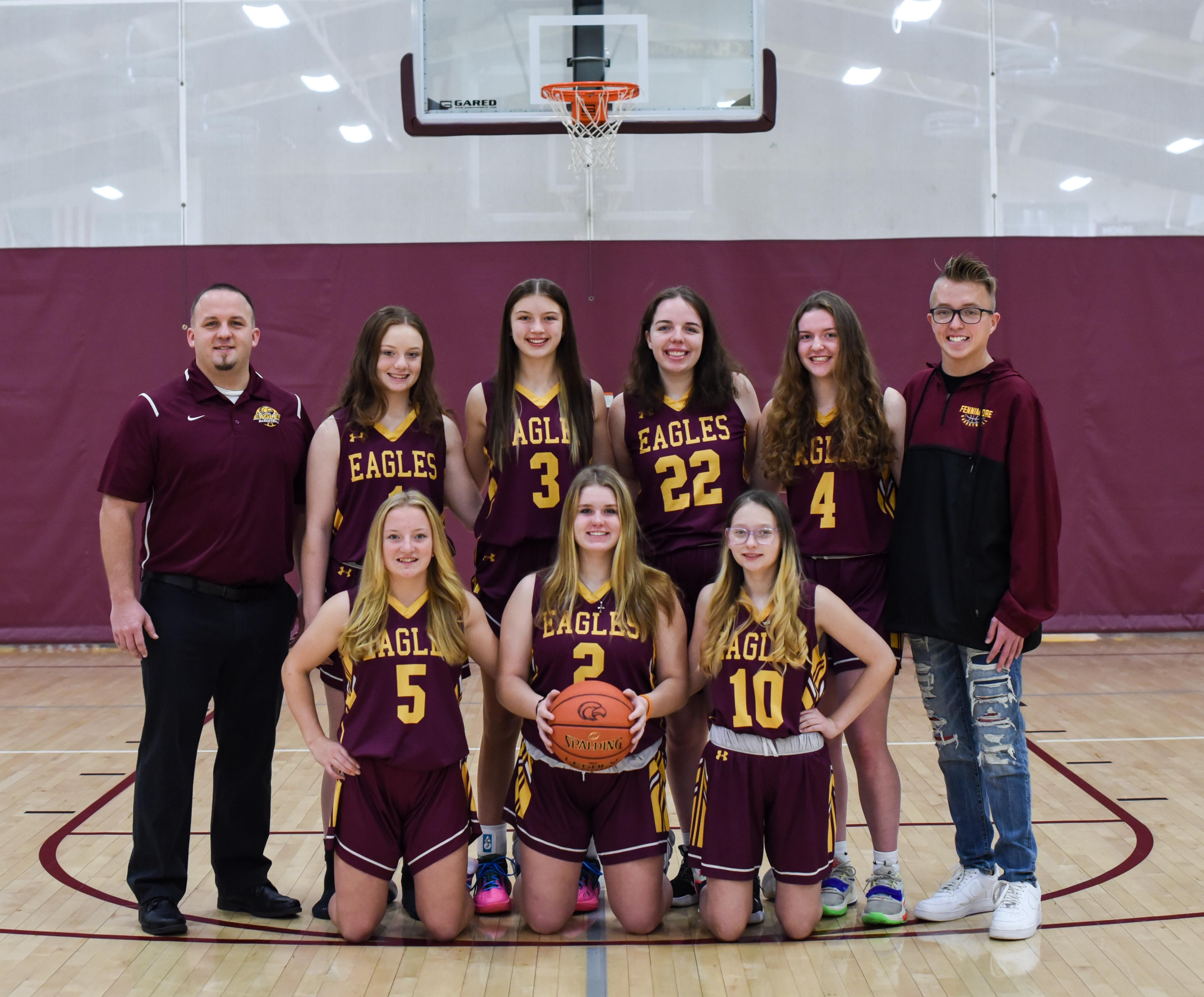 2023 JV girls basketball team photo