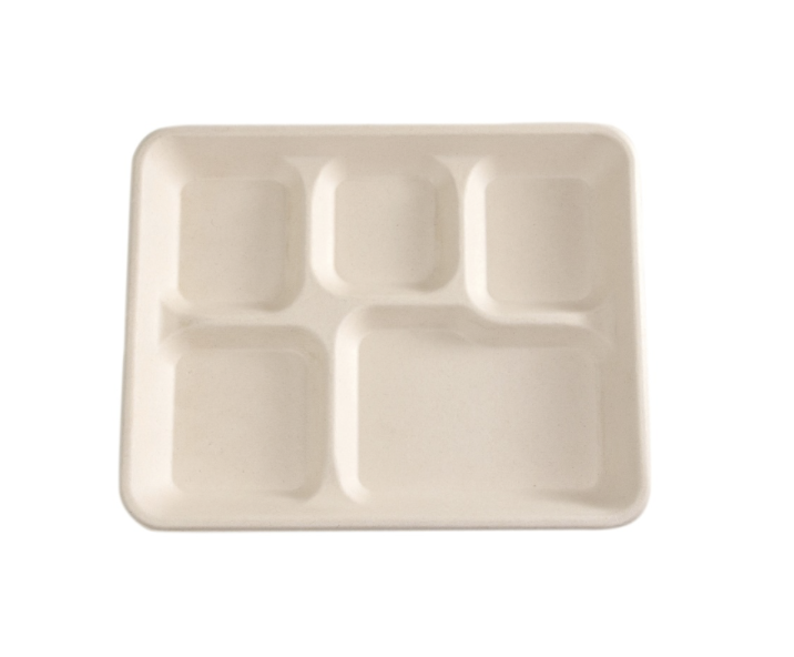 5 compartment compostable food trays
